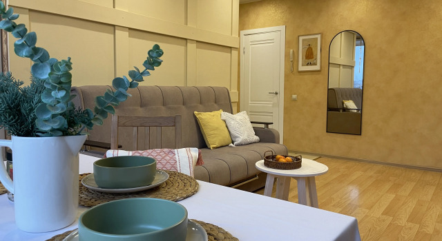 Dushevno na Meretskova-Volosova 1/1 Flat, Rezervovat Apartmán Hotely v Novgorodská oblast s parkováním, Parkování
