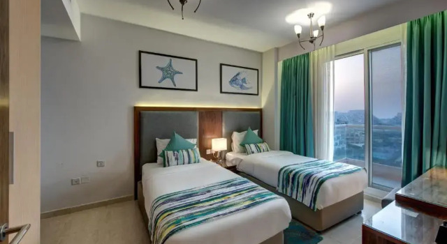 Апартаменты с 2 комнатами с балконом и с видом на море City Stay Beach Hotel Apartments - Marjan Island