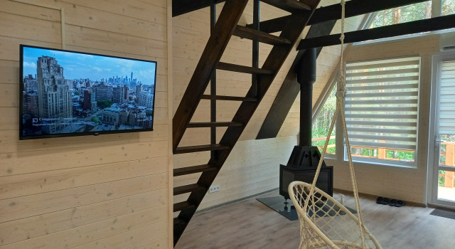 Пятиместный коттедж с балконом Гостевой дом A-Frame