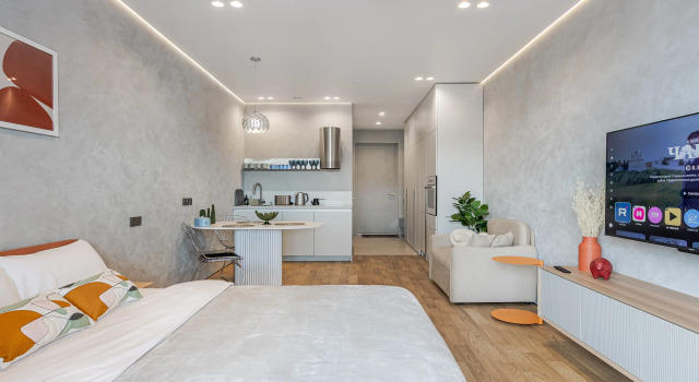Panoramnaya Studiya Smart Host V Zhk Logos Flat, Rezerwuj Apartament Danilovsky 