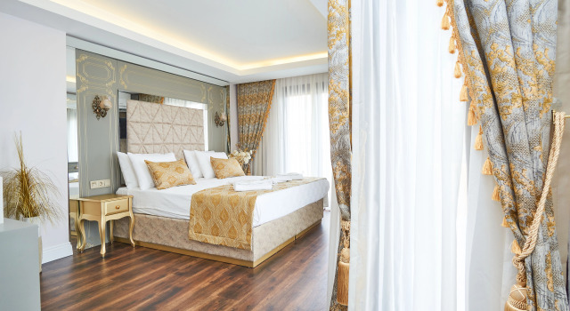 Двухместный номер Deluxe с балконом и с видом на море Отель Sultan Suleyman Palace & Spa