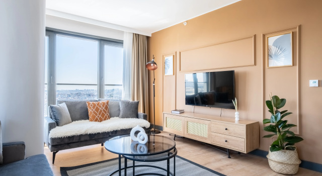 Апартаменты Superior с 3 комнатами с балконом и с красивым видом из окна Apartments Imperium No:1 Residence by NewInn