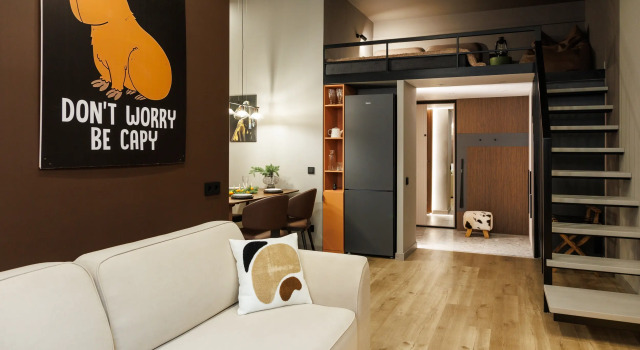 Kapibara- Dvukhurovnevaya Kvartira S Zalipatelnym Vidom Flat, Boek Appartement Oktyabrsky Administrative District Irkoetsk
