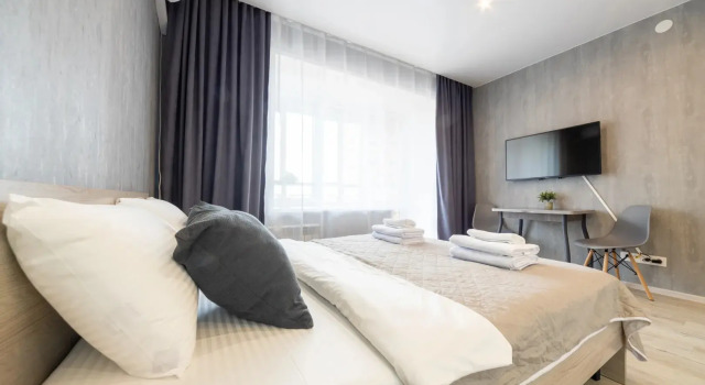Chistyj Vzgljad na Linejnoj 120 rjadom TC Pokrovskij Apartments, Reserva ahora Apartamento Hoteles en Krasnoyarsk con aparcamiento, Aparcamiento