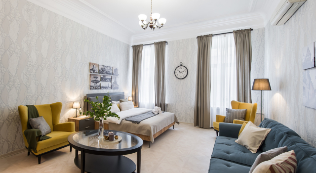 Апартаменты с 2 комнатами с видом на город Квартира GM Apartments Элегантная двушка на Дмитровке
