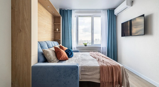 S vidom na gorod i les Flat, Book Apartment SZAO Area Moscow, near Pyatnitskoye Shosse