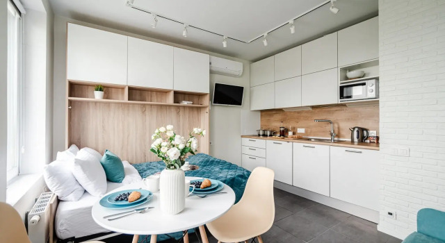Двухместные апартаменты с красивым видом из окна Апартаменты SMART LOFTS | Country с видом на Останкинскую башню рядом с метро