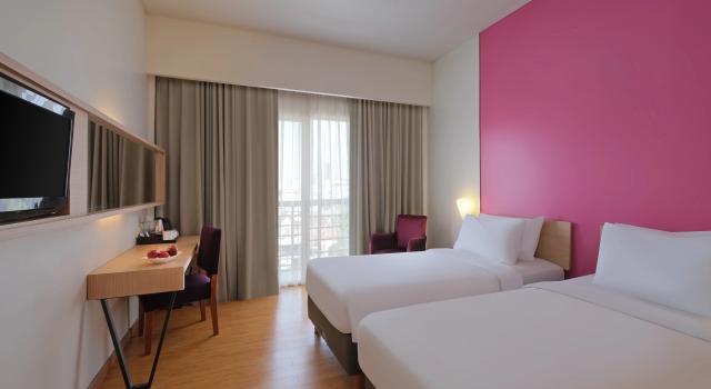 Deluxe huone parvekkeella Quest Hotel Semarang