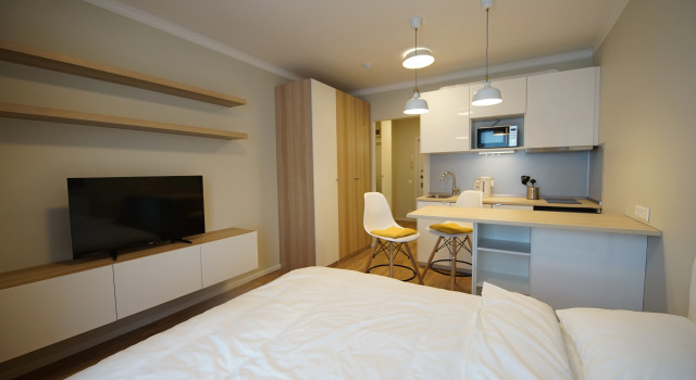 Ludwig 44 u metro Molodyozhnaya Flat, Rezervovat Apartmán Hotely v ZAO Area s parkováním, Parkování