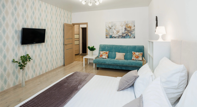 Tiffani 1 kv 40kv m v ZhK Ufimsky Kreml v tsentre Ufy Flat, Rezervovat Apartmán Hotely v Bashkortostan s parkováním, Parkování