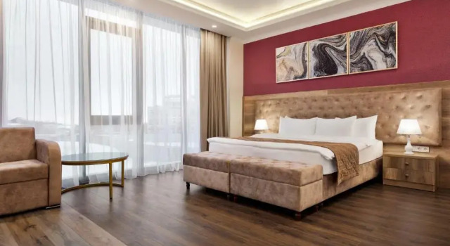 Standaard Tweepersoonskamer uitzicht op de stad Hotel Ramada By Wyndham Shymkent