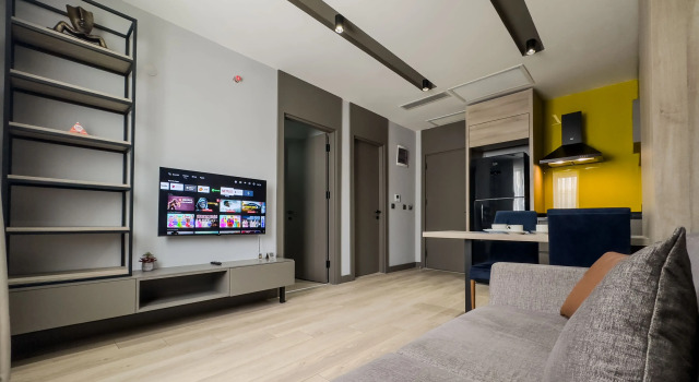 Люкс Loft с балконом и с видом на город Отель Leaf River Suites