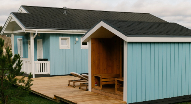Коттедж c 1 комнатой с видом на озеро База Отдыха Forrest Lodge Karelia
