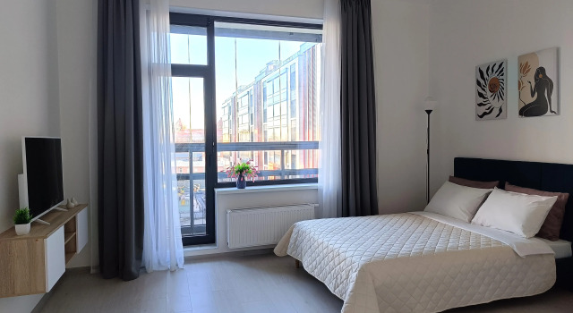 Apartamenty Na Vyborgskoy Naberezhnoy Flat, Book Lejlighed Vyborgsky district Sankt Petersborg, nær Lesnaya Metro Station