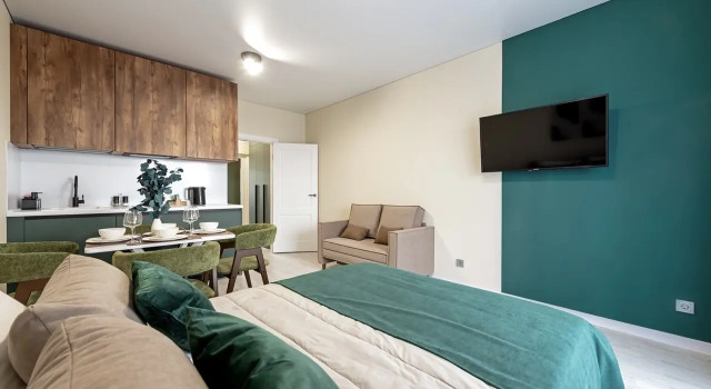 Studiya na Uralskoy ulitse Flat, Rezervasyon Daire Vasileostrovskiy district Sankt Peterburg