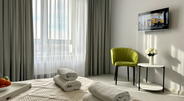 Four Seasons shikarnaya studiya s unikalnym vidom Apartments, Rezervovat Apartmán Hotely v Bashkortostan s parkováním, Parkování