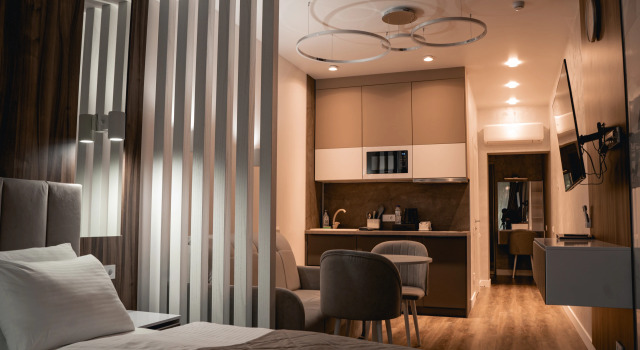 Студия Комфорт с балконом и с красивым видом из окна Отель Монтевиль by Adamand Resort