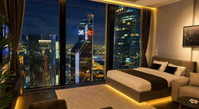 Sky City Moscow 63 Etazh! Redkiy Vid Na Moskvu! Bolshoye Okno! Zakatnaya Storona! S Alisoy I Podsvetkoy! Apartments, Prenota Appartamento Hotel SPA a Mosca, SPA