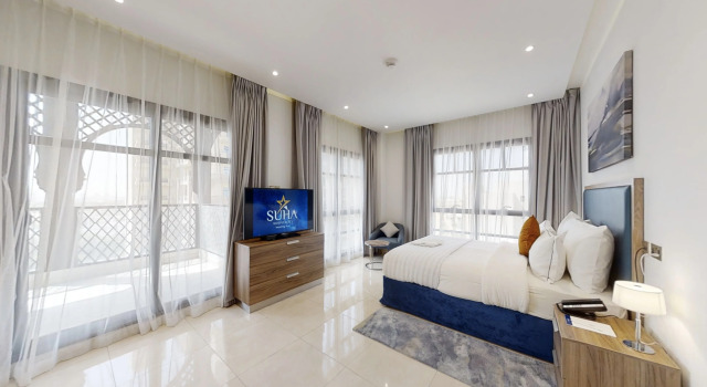 Двухместные апартаменты c 1 комнатой с видом на город Suha Creek Hotel Apartment Al Jaddaf
