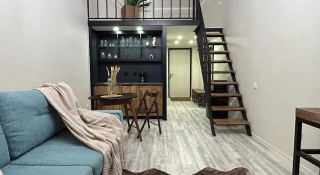 Двухместная студия Апартаменты Двухуровневая студия Loft в центре города