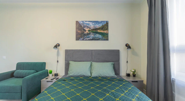 Svetlaya I Prostornaya Yevrodvushka V Sovremennom Zhilom Komplekse Akvilon Leaves Srednerogatskaya 11/2 Flat, Rezervovat Apartmán Hotely v Petrohrad s parkováním, Parkování