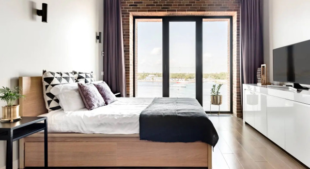 Двухместный номер Deluxe с красивым видом из окна Апартаменты Panoramic Neva View Loft, High floor
