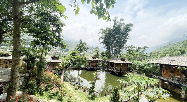 Bamboo Eco Sapa Bungalow, Rezervovat Vila Hotely v Lao Cai s bazénem, Bazén