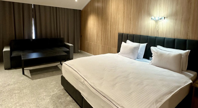 O podwyższonym standardzie dwuosobowy pokój z widokiem na miasto Wellfort Hotel