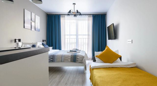 White & Grey Apartment, Rezervovat Apartmán Wellness hotely v Petrohrad, poblíž Bukharestskaya Metro Station, SPA