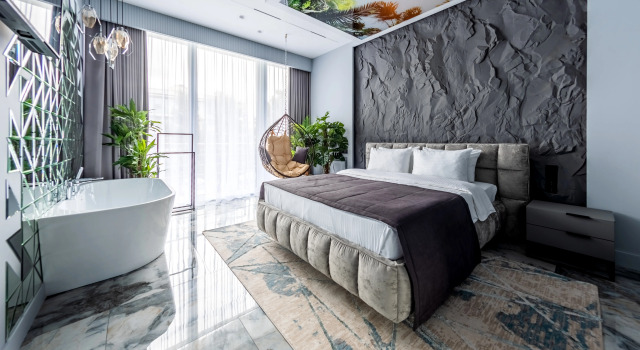 Двухместный люкс с балконом и с видом на город Комплекс апартаментов "Apartments Premium" (второй корпус)