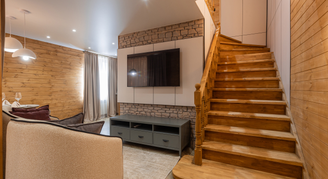 Барнхаус № 4 с красивым видом из окна Отель Mystery Lake