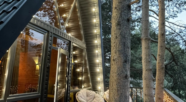 Четырёхместный коттедж с красивым видом из окна Гостевой дом Tiny house Azau