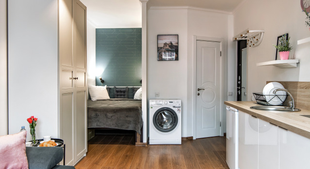 Двухместные апартаменты с видом на внутренний двор Квартира Piter Apartments Модная студия на Лиговском