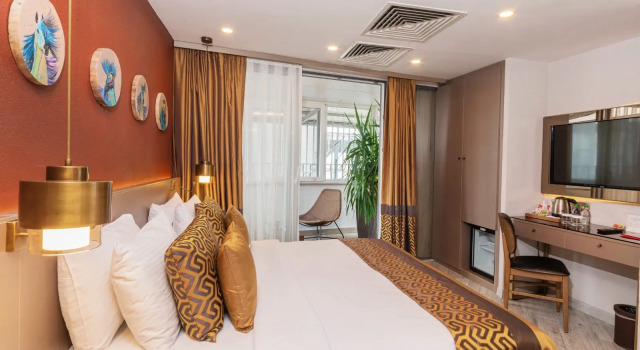 Двухместный номер с хамамом Deluxe с балконом и with inner view Ayramin Deluxe Hotel Taksim