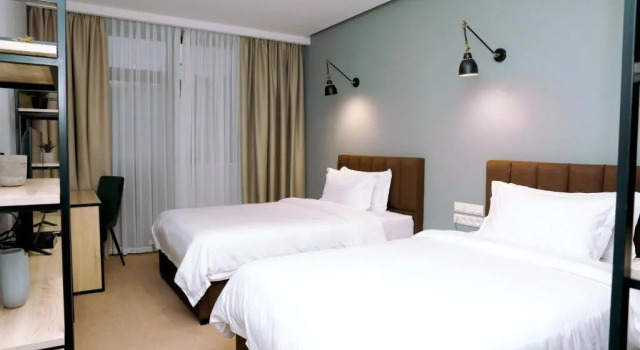 Deluxe Dvoulůžkový s manželskou postelí pokoj s balkonem a a výhledem na město Felinger Concept Hotel