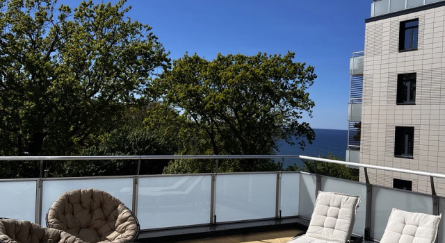 Двухместный люкс с балконом и с видом на море Апартаменты Luxury Life  с индивидуальной террасой и видом на море