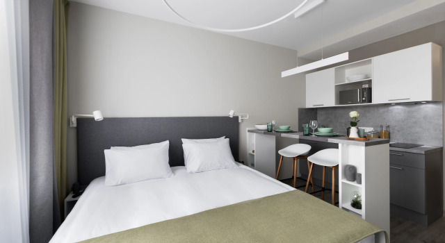 Standardní Dvoulůžkový s manželskou postelí Studio Apart-hotel IN2IT building 1