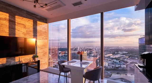 Sky City Moscow 80 etazh Vid na MGU. Luzhniki. Park pobedy. Vorobyevy gory! Unikalnyy vid Apartments, Reserva ahora Apartamento Hoteles en Moscú con desayuno, cerca de Estación de metro Vystavochnaya, Desayunos