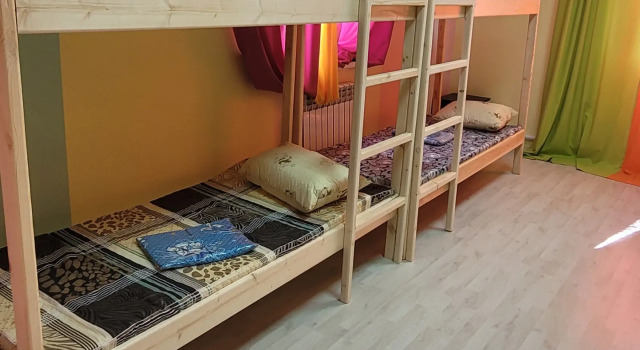 Кровать в общем номере Гостевой дом Main Room Chesnokovka