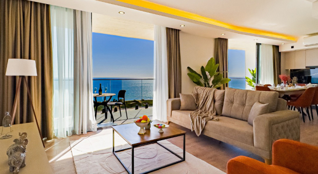 Апартаменты с 2 комнатами с балконом и с видом на море Vista Mare Cyprus