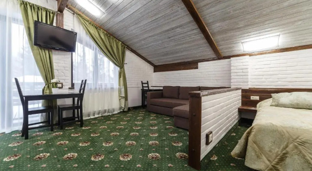 Четырёхместный номер Deluxe с красивым видом из окна Ель