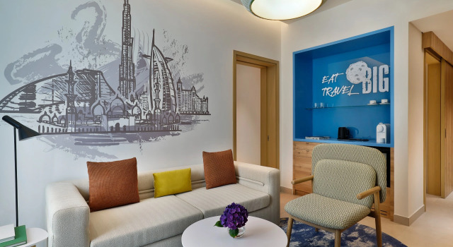 Двухместный люкс c 1 комнатой с балконом и с видом на море NH Collection Dubai The Palm