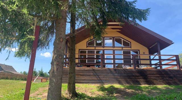 Kottedzh s Bolshoy Terrasoy na Beregu Seligera Private house, Réserver Maison de vacances Mogilevo 