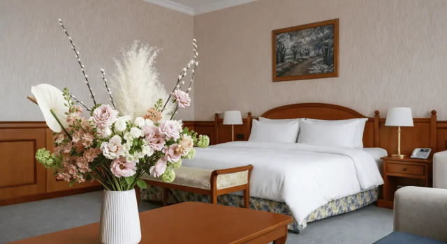 Двухместная студия 5* с балконом и с видом на парк Отель Теплеево