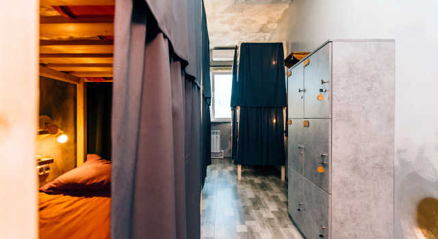 Кровать в общем номере Хостел LOFT