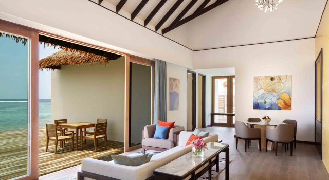 Вилла Overwater с 3 спальнями с видом на бассейн и залив Radisson Blu Resort Maldives with 50 percent off on Sea Plane round trip 03 nights & above