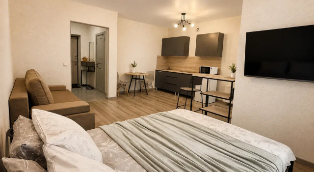 Studiya Prival V Eko-Park Sosnovy Flat, Prenota Appartamento Hotel a Perm Krai con parcheggio, Parcheggio