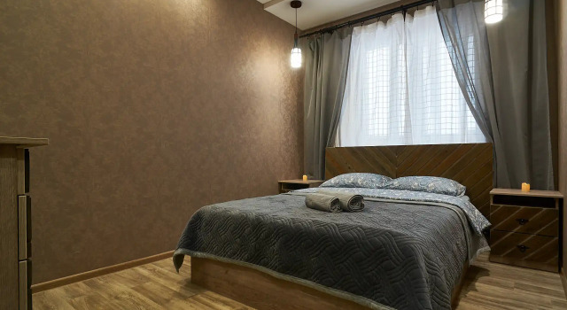 Двухместный номер Deluxe с балконом и с красивым видом из окна Апартаменты Loft Delux on Maslenikova 78