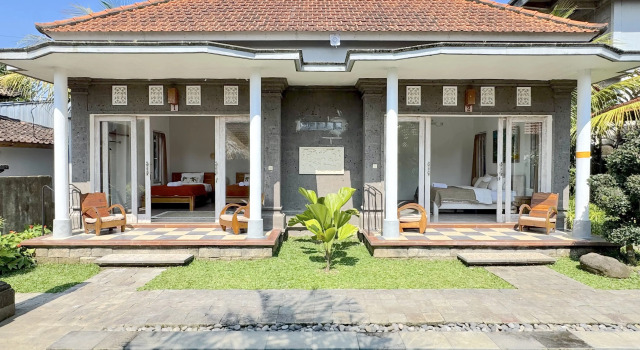 4-Kh Komnatny Kompleks Kani Villa Ubud Villa, Rezervovat Vila Chaty v Bali, Chalupa