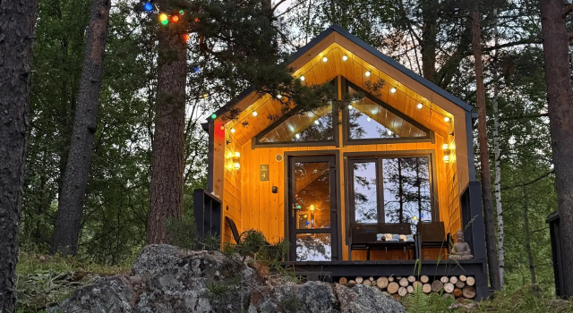Panoramnyy Barnkhaus s Vidom na Zaliv №8 Private house, Reserva ahora Casa o chalet Hoteles en Karelia con aparcamiento, Aparcamiento